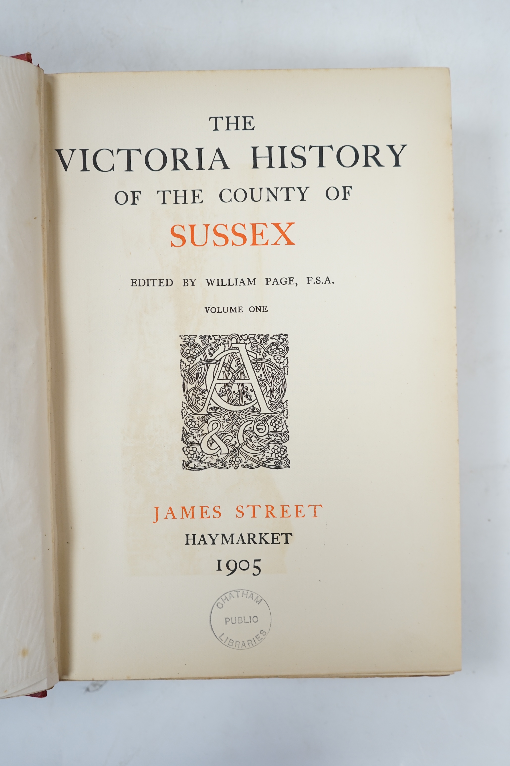 Lower, Mark Antony - The Worthies of Sussex: Biographical Sketches of the Most Eminent Natives of Inhabitants of the County, large 4to, cloth, coloured lithograph frontispiece and 7 uncoloured plates, Lewes, 1865 and Pag